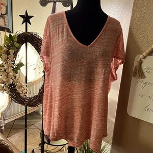 Lisa Rinna Collection, peach t-shirt